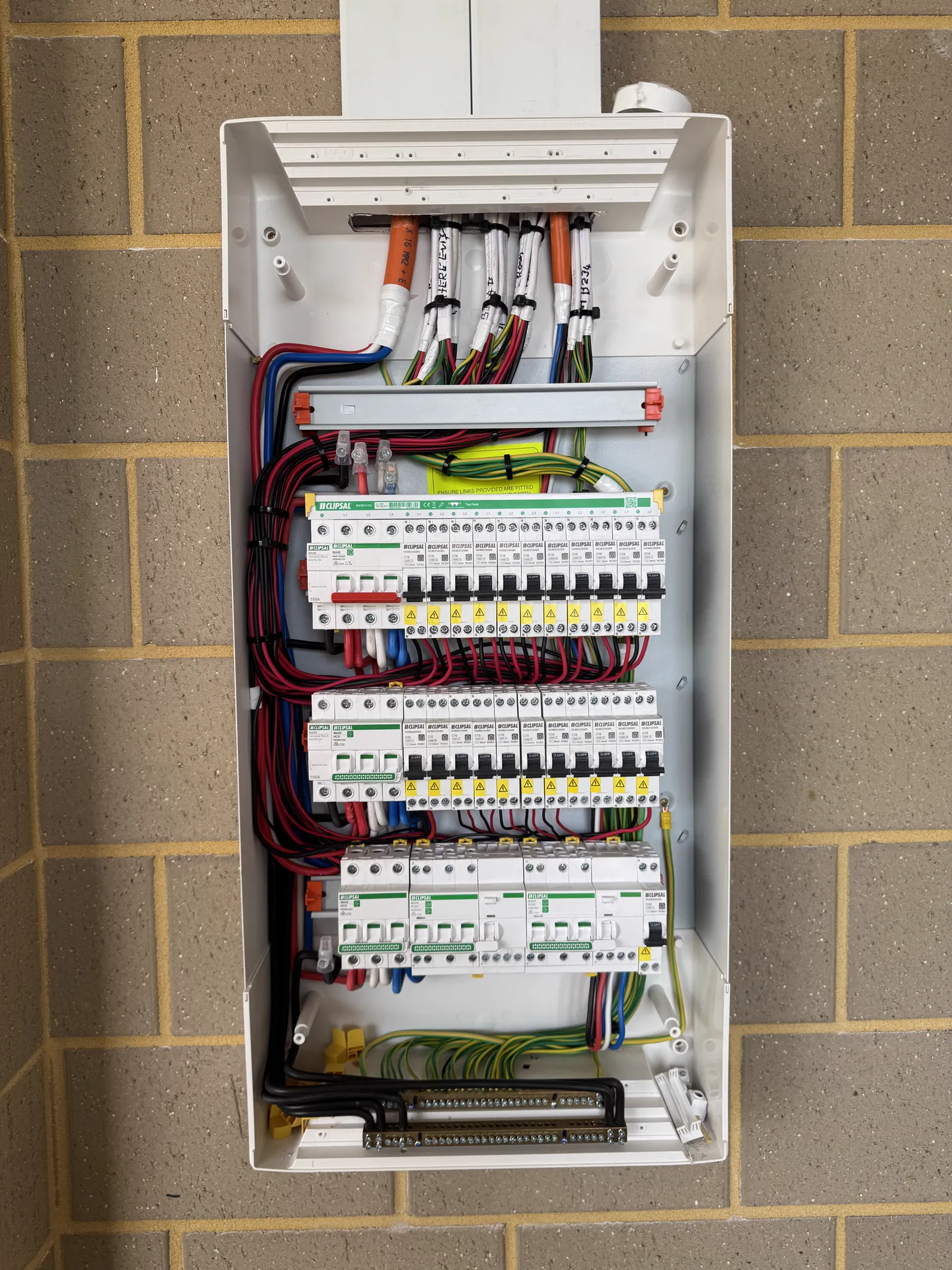 New residential switchboard with RCD protection installed by Calabreeze, licensed Perth electricians